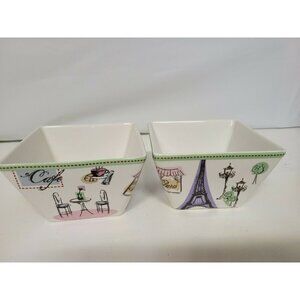 222 Fifth Tres Chic Paris Appetizer‎ Bowls set of 2